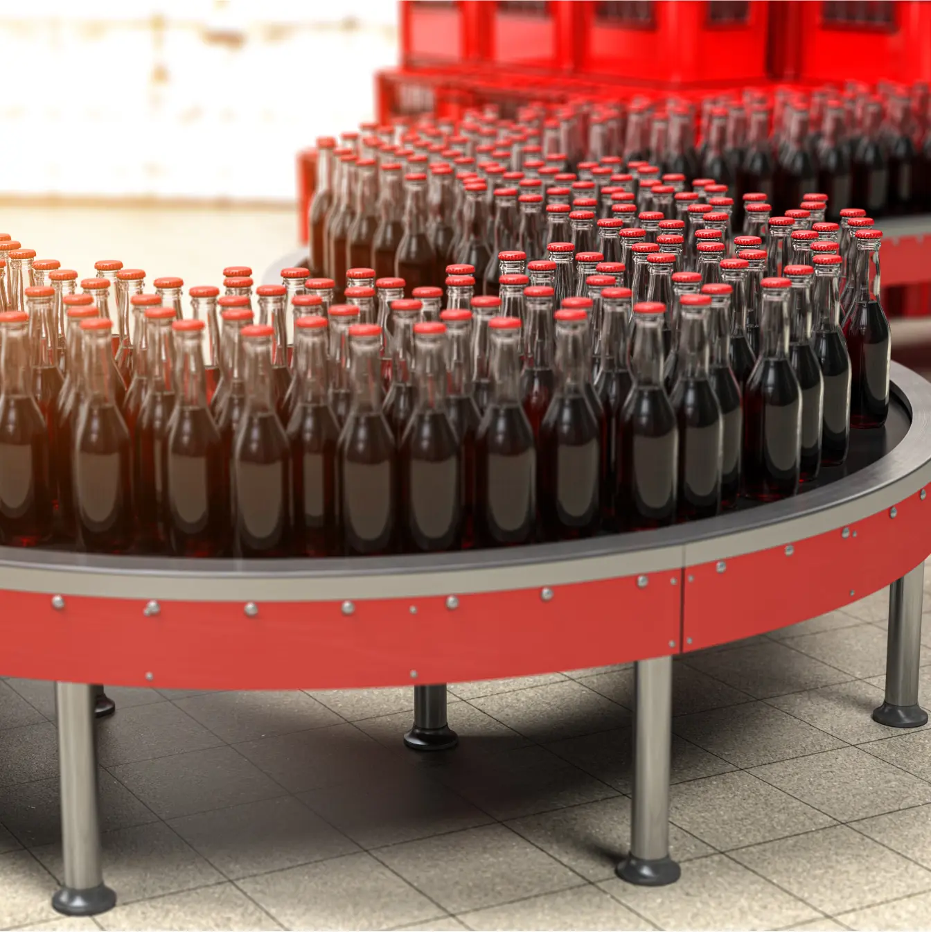 Ligne de production de Coca Cola
